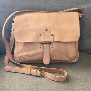 Harbour 2nd Tan Leather Crossbody Bag Anchor Buckle Flap Messenger Purse